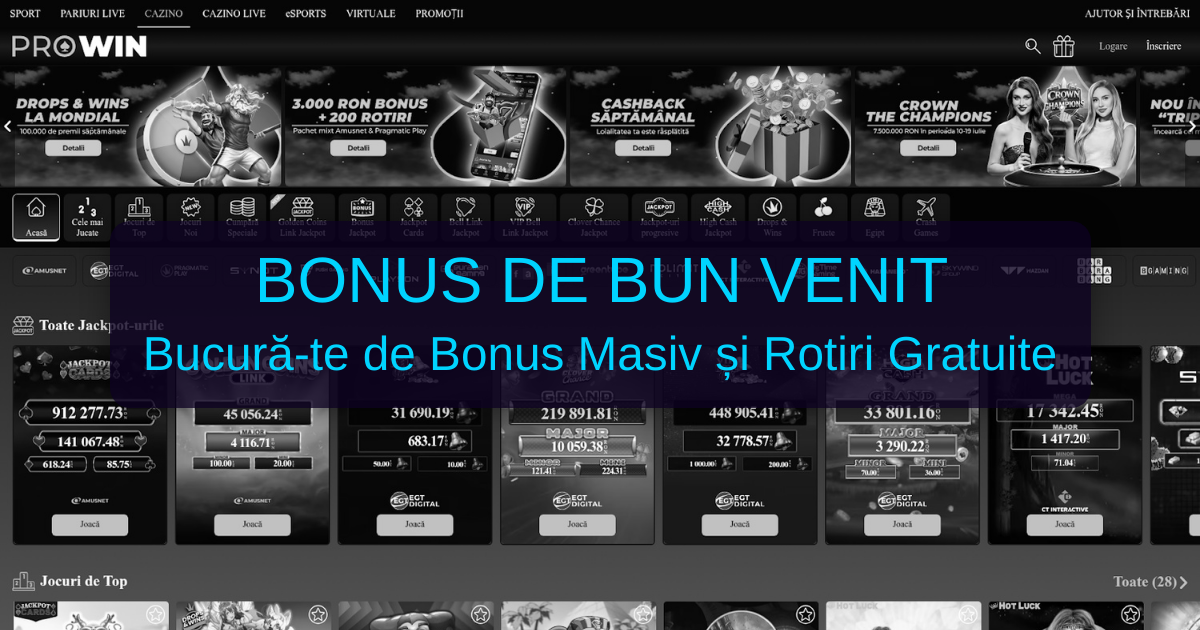Joacă la PROWIN Casino și Câștigă!
